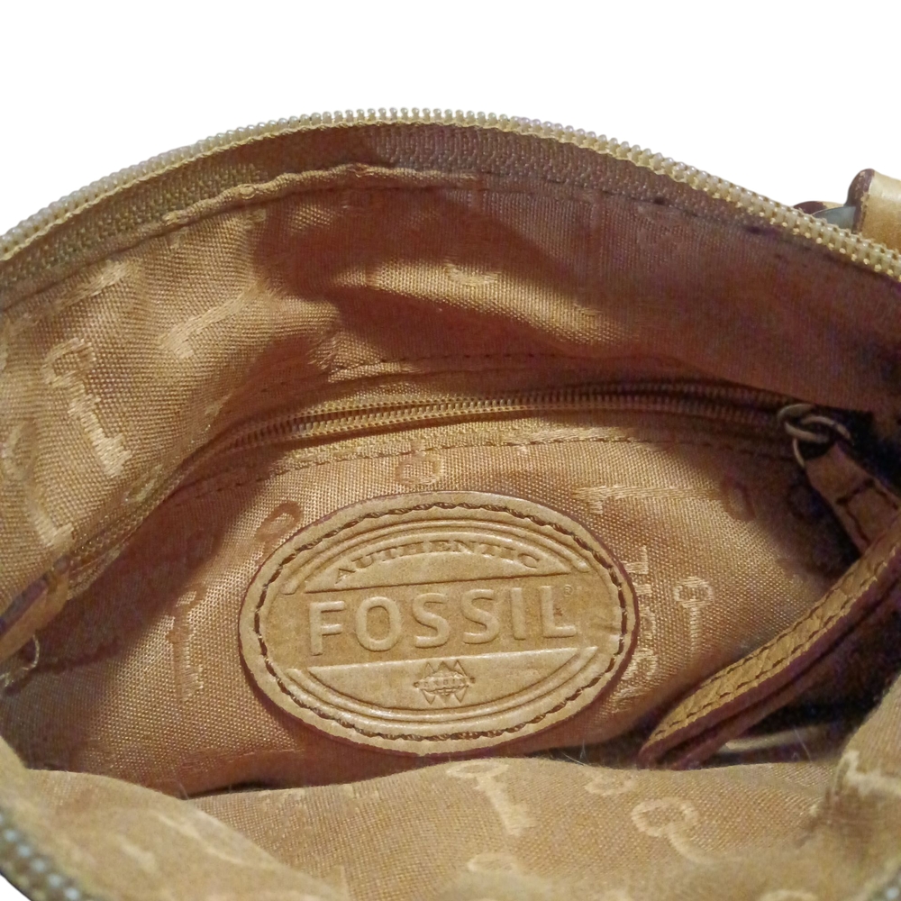 Fossil Tan And Multicolor Patchwork Crossbody Bag… - image 4